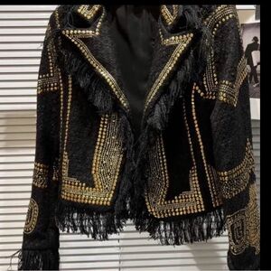 Embellished Black Jacket by Seviq
